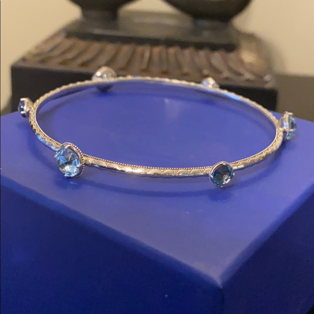 Tacori sky and London blue topaz bangle bracelet